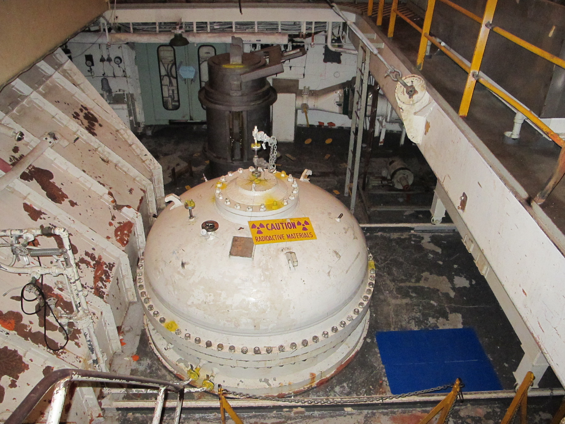 Machinery inside the nuclear barge